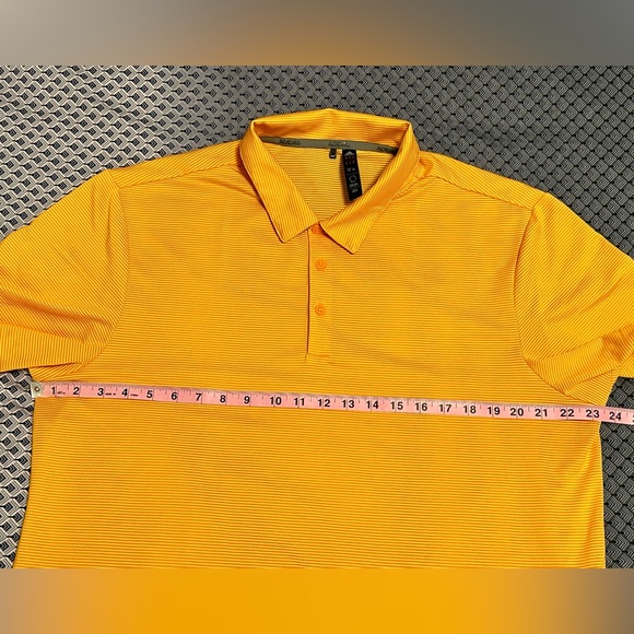 Adidas Men’s Orange Stripe Golf Polo Size L - Picture 6 of 10